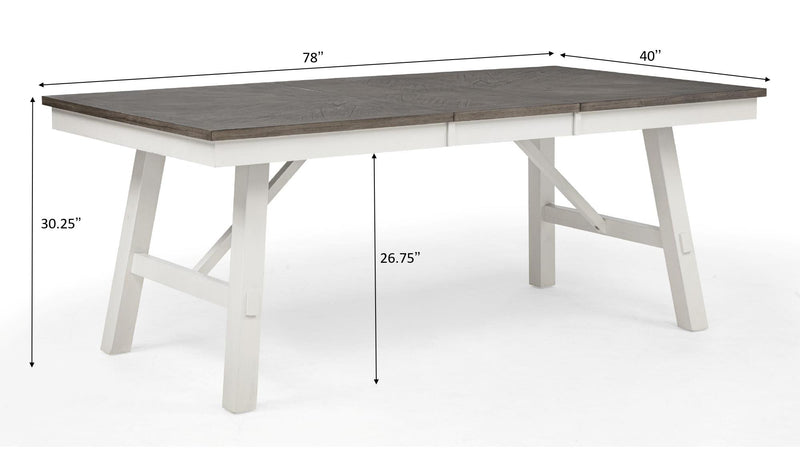 D215 - Lindsy Rec 6PC (Rectangle Table & 4 Chairs & Bench) - D215-6PC