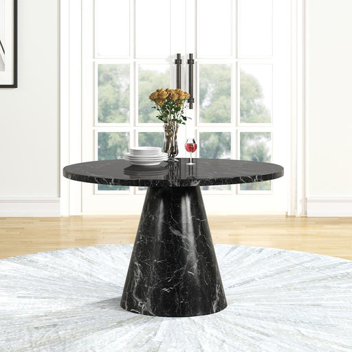 [D217-Table] Eva - Dining Table (Black), MDF / PU, Black Each - D217-Table