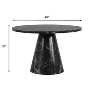 [D217-Table] Eva - Dining Table (Black), MDF / PU, Black Each - D217-Table