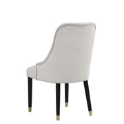 [D218-C] Eva - Chair (Gray), SOLID RUBER WOOD / VELVET, Gray Box: 1 of 1 Box of 2 - D218-C