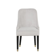 [D218-C] Eva - Chair (Gray), SOLID RUBER WOOD / VELVET, Gray Box: 1 of 1 Box of 2 - D218-C