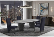 D2502 Dining Table And 4 D12 Black Dining Chair - D2502DT+D12DC-BLK