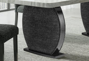 D2502 Dining Table And 6 Dining Chairs - D2502DT+D2502DC-BLK 7PC