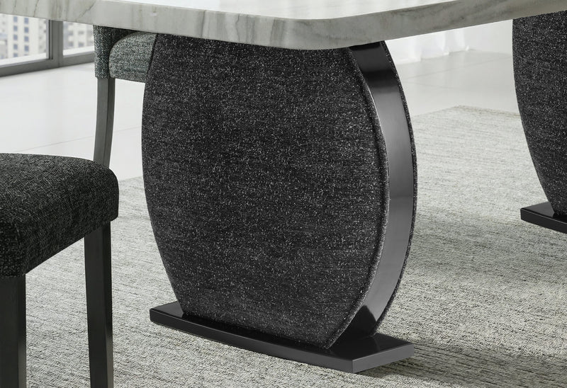 D2502 Dining Table And 8 Dining Chairs - D2502DT+D2502DC-BLK 9PC