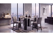 D2538 Panda Bar Table And 4 D2538 Grey Bar Stools - D2538BT-PANDA+4 D2538BS-GREY