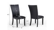 D255 - Blaze Black Rectangle Faux Marble Dining Table - D255-Table