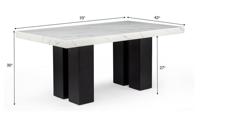 D255 - Blaze Grey 7PC ( Table & 6 Grey Chairs) - D255-Grey-7PC