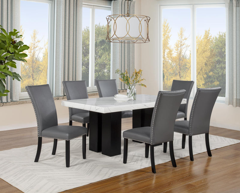 D255 - Blaze Grey Side Chair (Grey PU) - D255-2