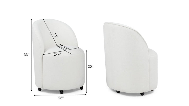 D270 - Starle Side Chair with Casters - D270-1