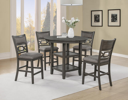D316 - Bruno Grey Round counter Hight Set (5PC) - D316-50