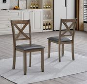 [D320-5PC-Set] Verona - 5PC Dining Set (Brown), Wood, Brown Box: 1 of 1 Each - D320-5PC-Set