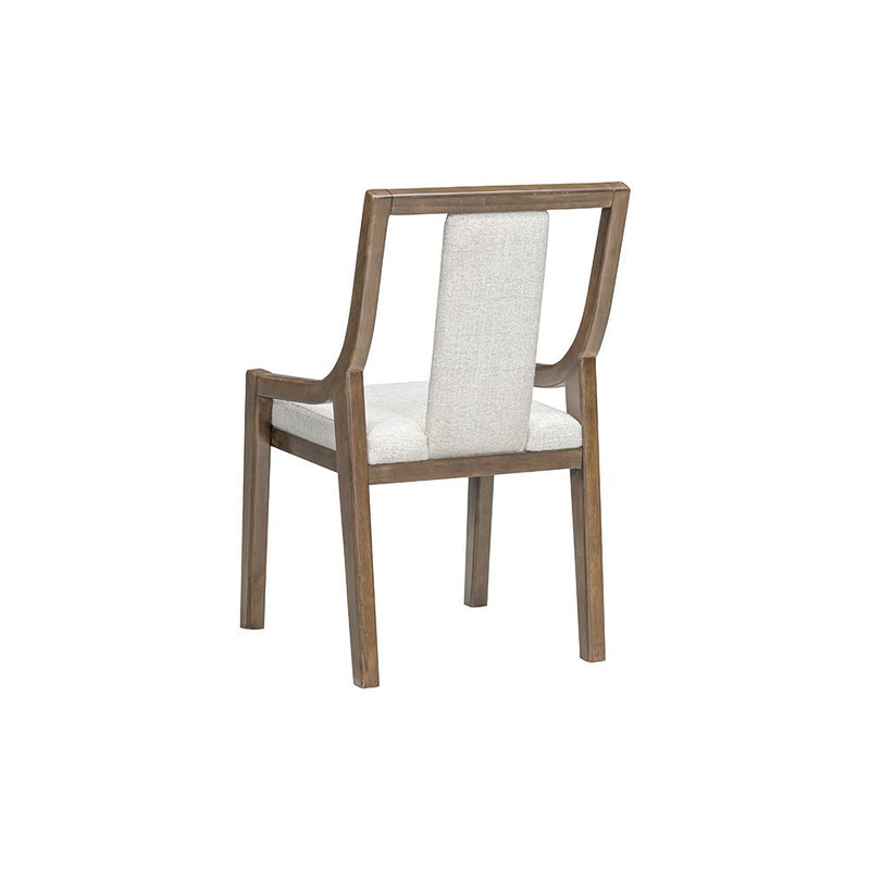 [D324-C] Langford - Dining Chair, Solid Rubber Wood, Plywood, Fabric , Brown Box: 1 of 1 Box of 2 - D324-C