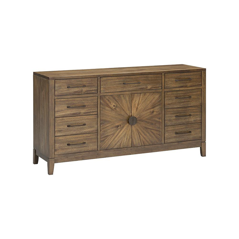 [D324-S] Langford - Server, Solid Rubber Wood, MDF, Acaica Veneer, Plywood, Brown Box: 1 of 1 Each - D324-S