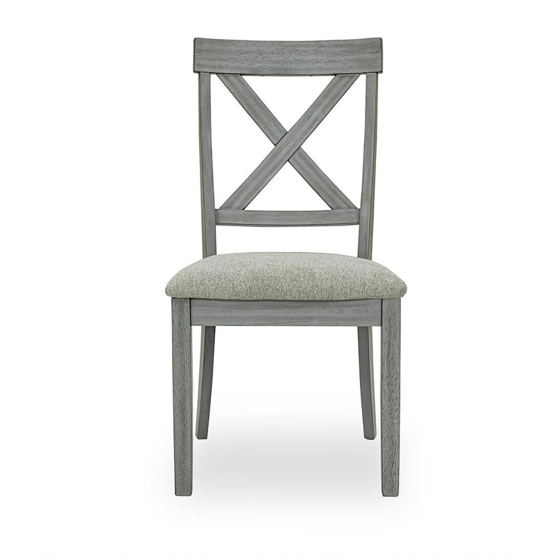 [D328-C] Miral - Dining Chair, Rubber Wood, Fabric, Gray Box: 1 of 1 Box of 2 - D328-C