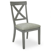 [D328-C] Miral - Dining Chair, Rubber Wood, Fabric, Gray Box: 1 of 1 Box of 2 - D328-C