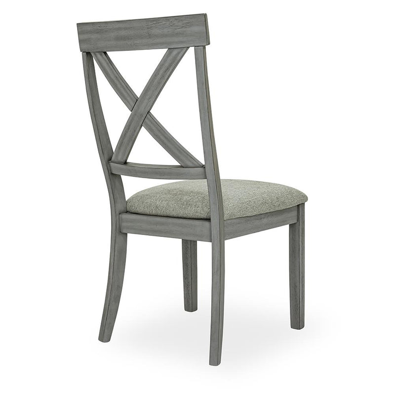 [D328-C] Miral - Dining Chair, Rubber Wood, Fabric, Gray Box: 1 of 1 Box of 2 - D328-C