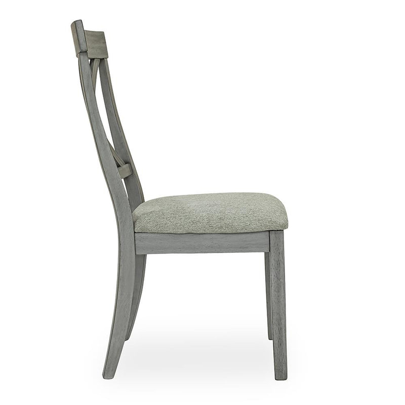 [D328-C] Miral - Dining Chair, Rubber Wood, Fabric, Gray Box: 1 of 1 Box of 2 - D328-C