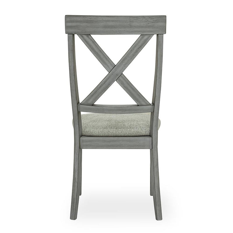 [D328-C] Miral - Dining Chair, Rubber Wood, Fabric, Gray Box: 1 of 1 Box of 2 - D328-C