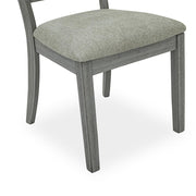 [D328-C] Miral - Dining Chair, Rubber Wood, Fabric, Gray Box: 1 of 1 Box of 2 - D328-C