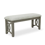 [D334-BN] Sabrinal - Bench, Rubber wood, FABRIC, Gray Box: 1 of 1 Each - D334-BN