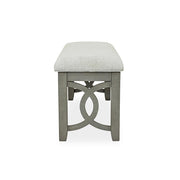 [D334-BN] Sabrinal - Bench, Rubber wood, FABRIC, Gray Box: 1 of 1 Each - D334-BN