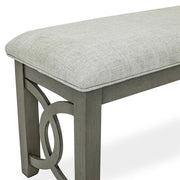 [D334-BN] Sabrinal - Bench, Rubber wood, FABRIC, Gray Box: 1 of 1 Each - D334-BN