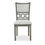 [D334-C] Sabrinal - Chair, Rubber Wood, FABRIC, Gray Box: 1 of 1 Box of 2 - D334-C
