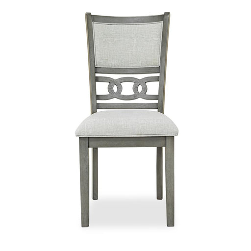 [D334-C] Sabrinal - Chair, Rubber Wood, FABRIC, Gray Box: 1 of 1 Box of 2 - D334-C