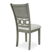 [D334-C] Sabrinal - Chair, Rubber Wood, FABRIC, Gray Box: 1 of 1 Box of 2 - D334-C