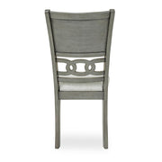 [D334-C] Sabrinal - Chair, Rubber Wood, FABRIC, Gray Box: 1 of 1 Box of 2 - D334-C