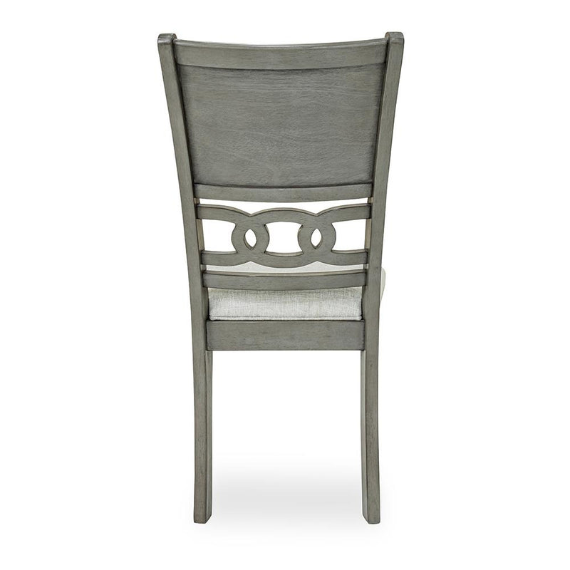 [D334-C] Sabrinal - Chair, Rubber Wood, FABRIC, Gray Box: 1 of 1 Box of 2 - D334-C