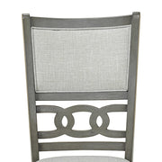 [D334-C] Sabrinal - Chair, Rubber Wood, FABRIC, Gray Box: 1 of 1 Box of 2 - D334-C