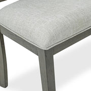 [D334-C] Sabrinal - Chair, Rubber Wood, FABRIC, Gray Box: 1 of 1 Box of 2 - D334-C