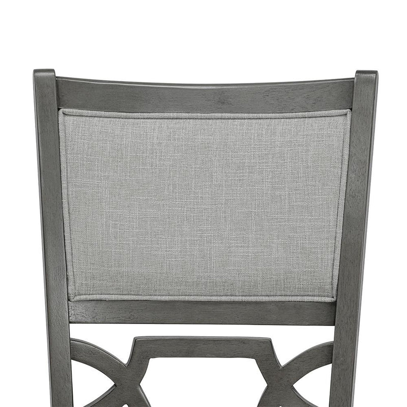 [D342-5PC-Set] River - 5PC Round Dining Set (Gray), MDF, Rubber Wood, Gray Box: 1 of 1 Each - D342-5PC-Set