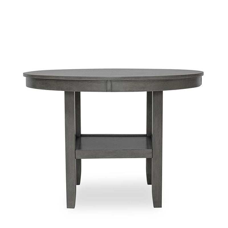 [D342-5PC-Set] River - 5PC Round Dining Set (Gray), MDF, Rubber Wood, Gray Box: 1 of 1 Each - D342-5PC-Set