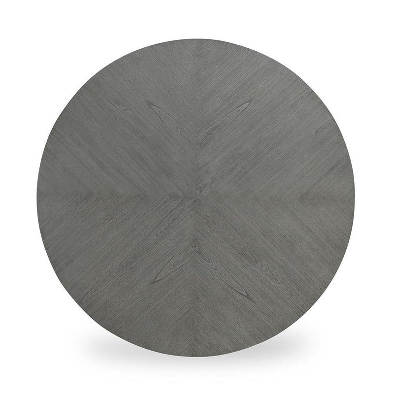 [D342-5PC-Set] River - 5PC Round Dining Set (Gray), MDF, Rubber Wood, Gray Box: 1 of 1 Each - D342-5PC-Set