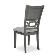 [D342-5PC-Set] River - 5PC Round Dining Set (Gray), MDF, Rubber Wood, Gray Box: 1 of 1 Each - D342-5PC-Set