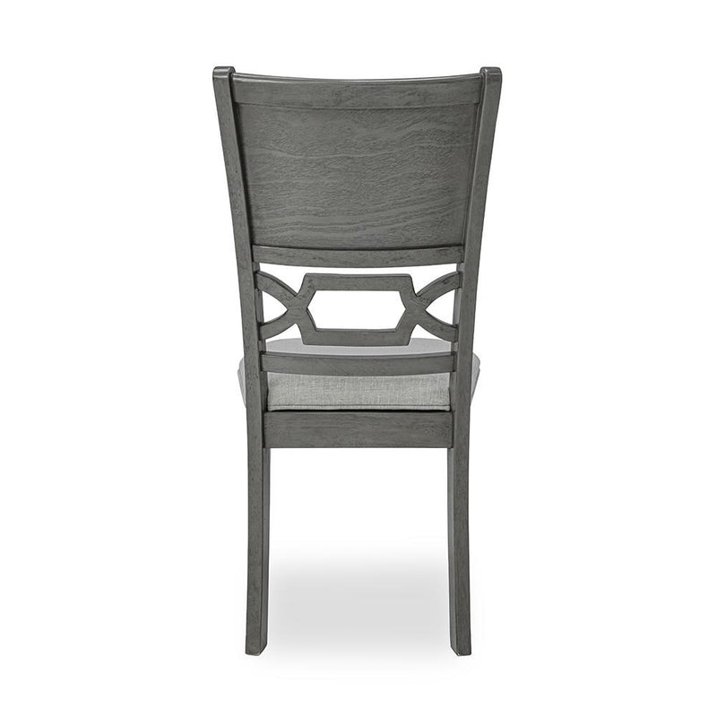 [D342-5PC-Set] River - 5PC Round Dining Set (Gray), MDF, Rubber Wood, Gray Box: 1 of 1 Each - D342-5PC-Set