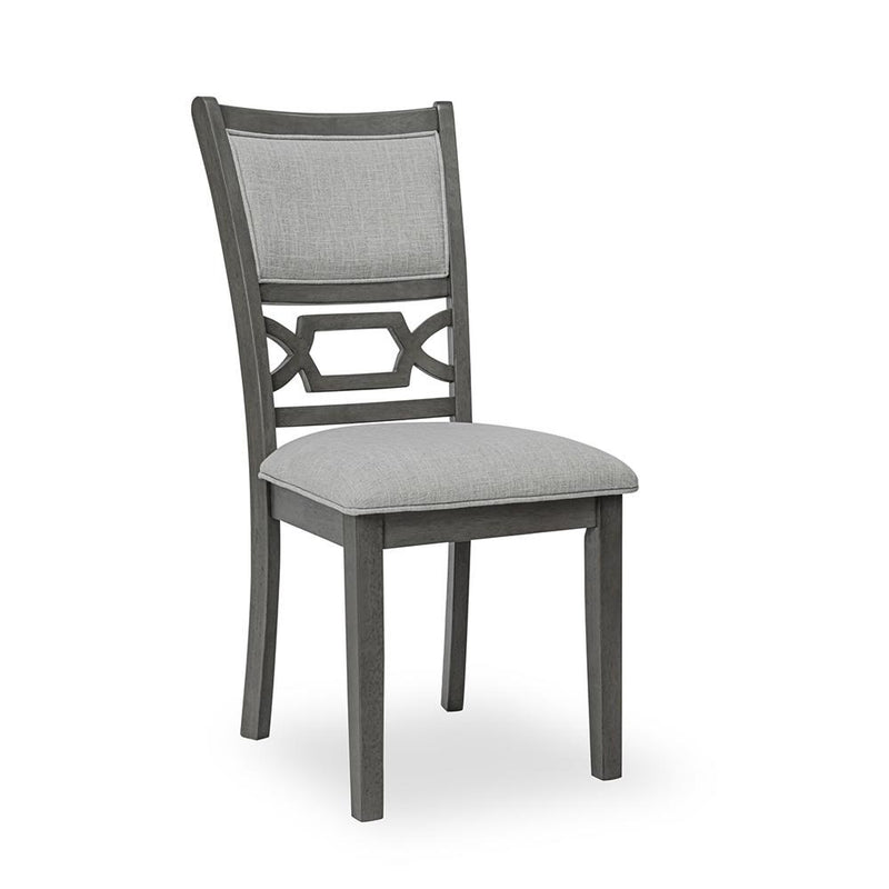 [D342-5PC-Set] River - 5PC Round Dining Set (Gray), MDF, Rubber Wood, Gray Box: 1 of 1 Each - D342-5PC-Set