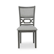 [D342-5PC-Set] River - 5PC Round Dining Set (Gray), MDF, Rubber Wood, Gray Box: 1 of 1 Each - D342-5PC-Set