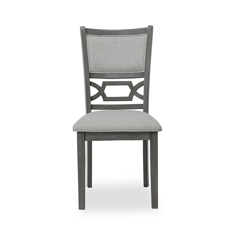 [D342-5PC-Set] River - 5PC Round Dining Set (Gray), MDF, Rubber Wood, Gray Box: 1 of 1 Each - D342-5PC-Set