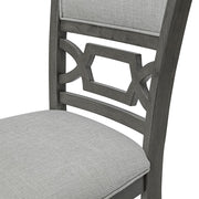 [D342-5PC-Set] River - 5PC Round Dining Set (Gray), MDF, Rubber Wood, Gray Box: 1 of 1 Each - D342-5PC-Set