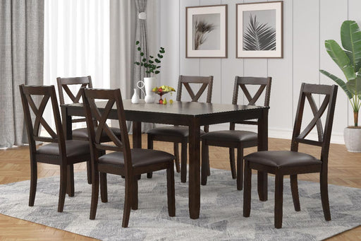D391 - Orland Espresso Dining Set (60" TABLE & 6 CHAIRS) - D391-70