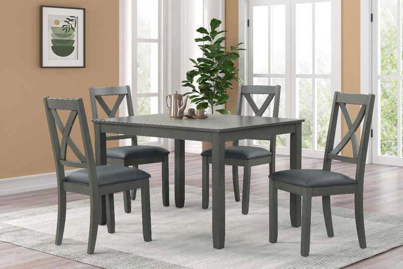 D395 - Orland Grey Dining Set (48" TABLE & 4 CHAIRS) - D395-50
