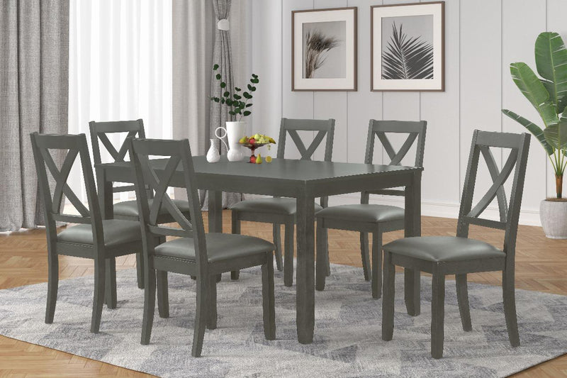 D396 - Orland Grey Dining Set (60" TABLE & 6 CHAIRS) - D396-70