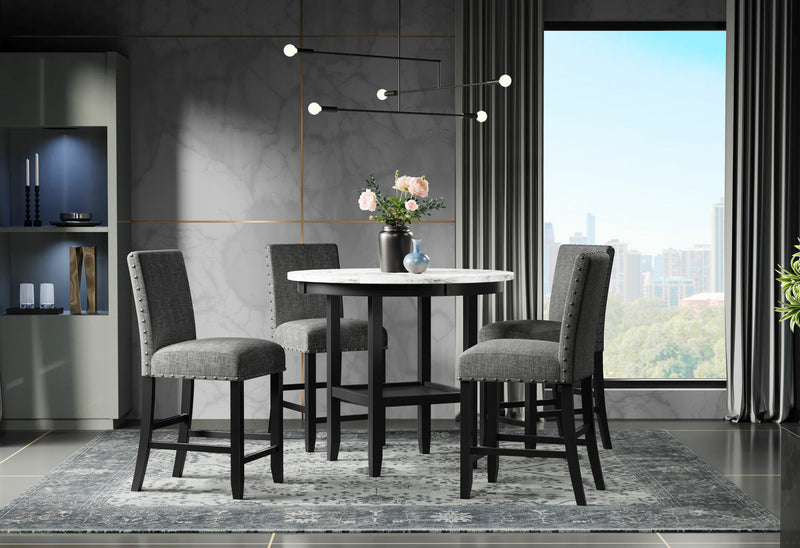 D40011 Bar Table + 4 D1622 Bar Stools - D40011BT+D1622BS