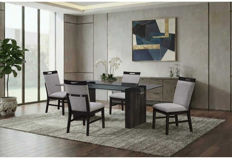 D4238 Dining Table And 4 D4239 Dining Chairs - D4238DT+D4239DC