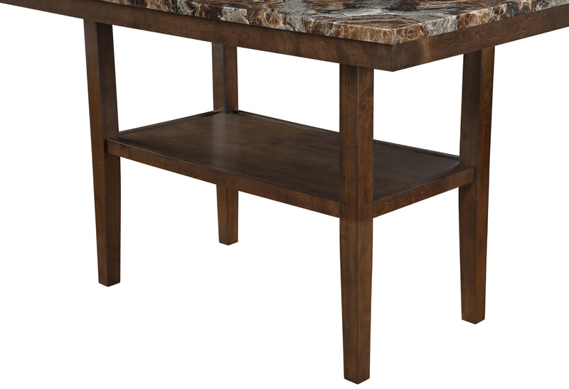 D4355 Brown Bar Table With 6 Bar Stools - D4355BT-BRWN+BS-BRWN 7PC