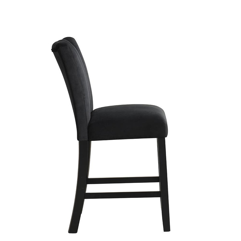 [D527-C] Ayla - Chair (Black, Velvet), VELVET / SOLID RUBBER WOOD, Black Box: 1 of 1 Box of 2 - D527-C