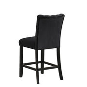 [D527-C] Ayla - Chair (Black, Velvet), VELVET / SOLID RUBBER WOOD, Black Box: 1 of 1 Box of 2 - D527-C